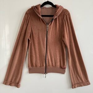 Hard Tail Tan Zip-Up Hoodie